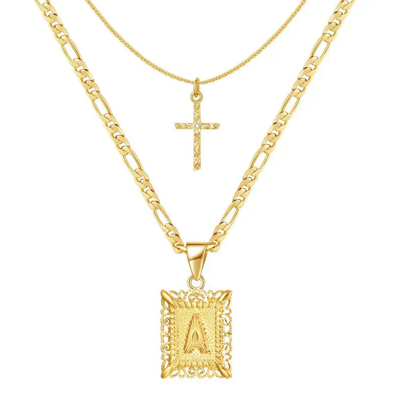 Set di Collane con Iniziali Incrociate | Oro