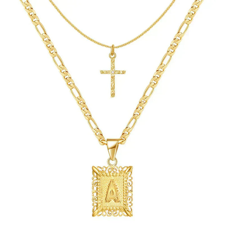 Set di Collane con Iniziali Incrociate | Oro