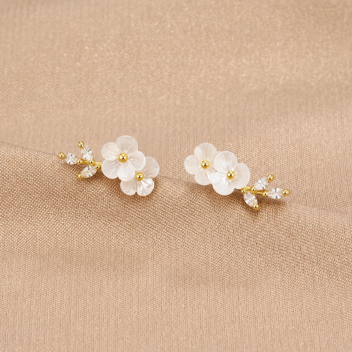 Orecchini Crystal Fiore Bianco