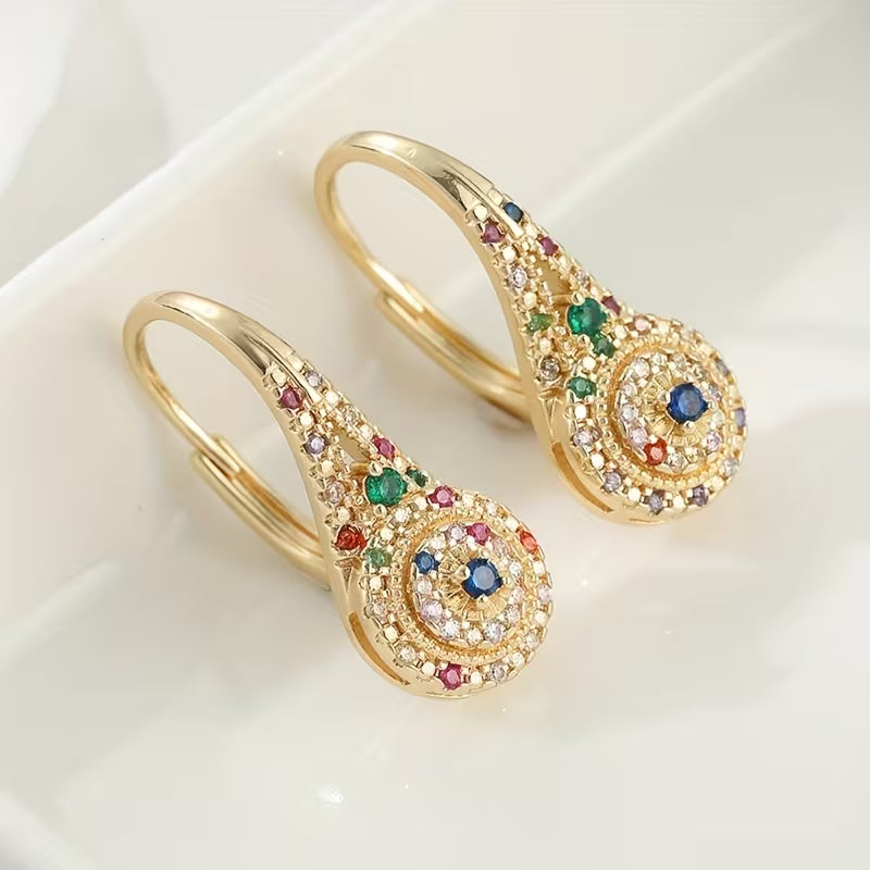 Orecchini Eleganza Multicolore Brillante