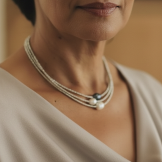 Collana di Perle d'Acqua Dolce Vintage