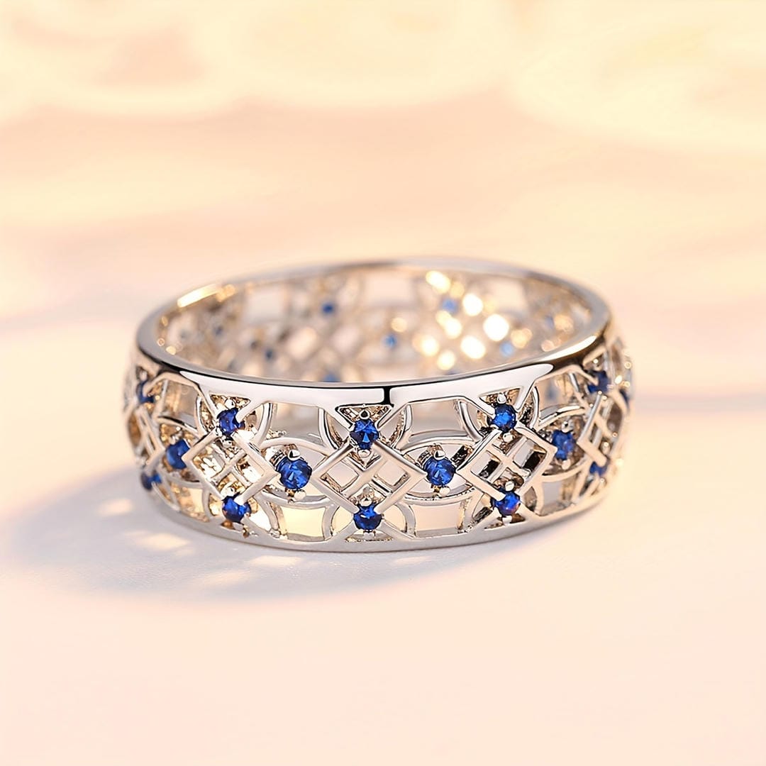 Anello Sogno Filigrana Pietra Blu