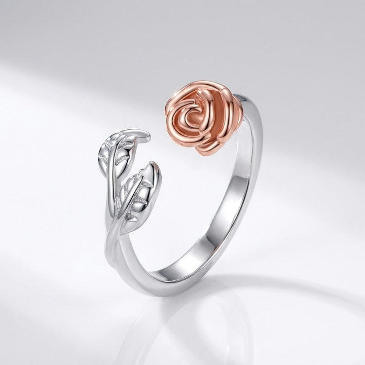 ANELLO color argento ROSE & THORN - (REGOLABILE)
