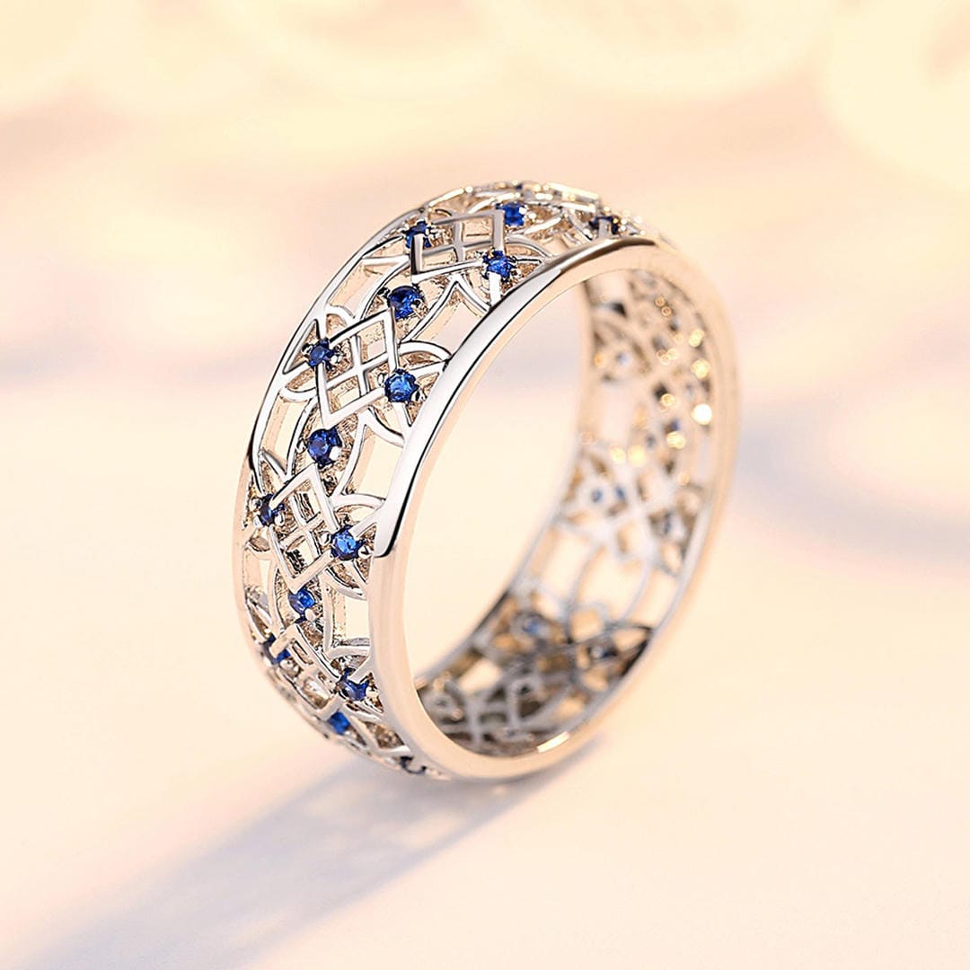 Anello Sogno Filigrana Pietra Blu