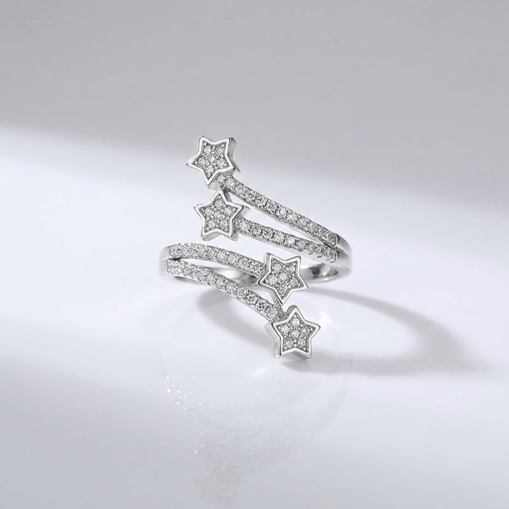 WRAP IN ZIRCONIA ARGENTO - (REGOLABILE)