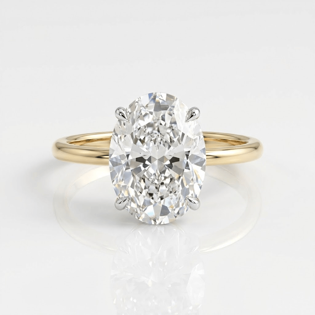 ANELLO SOLITARIO CON Zirconia OVALE