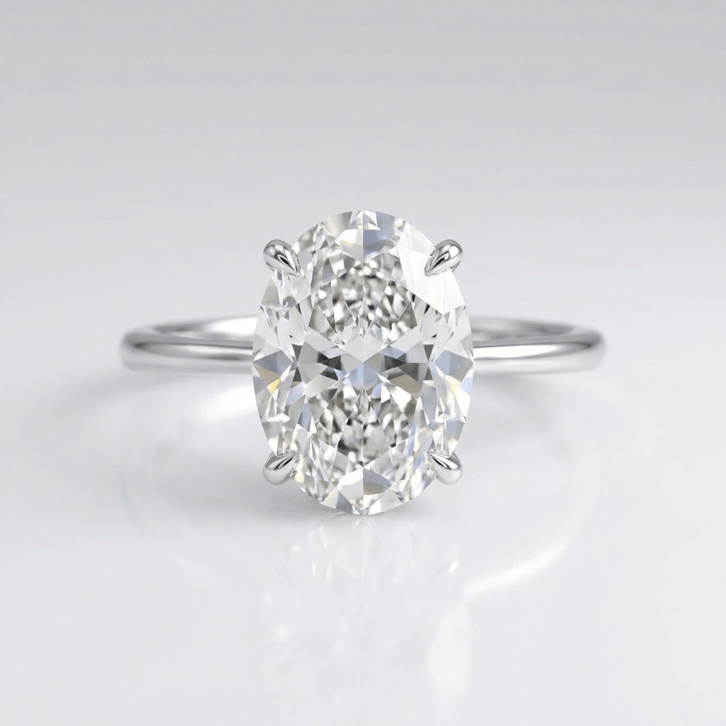 ANELLO SOLITARIO CON Zirconia OVALE