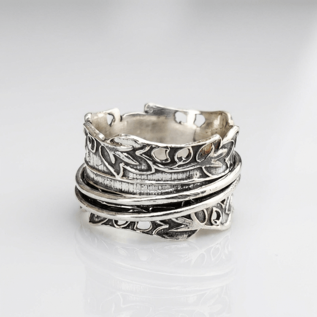 SET DI ANELLI LAYERED IN ZIRCONIA ARGENTATA