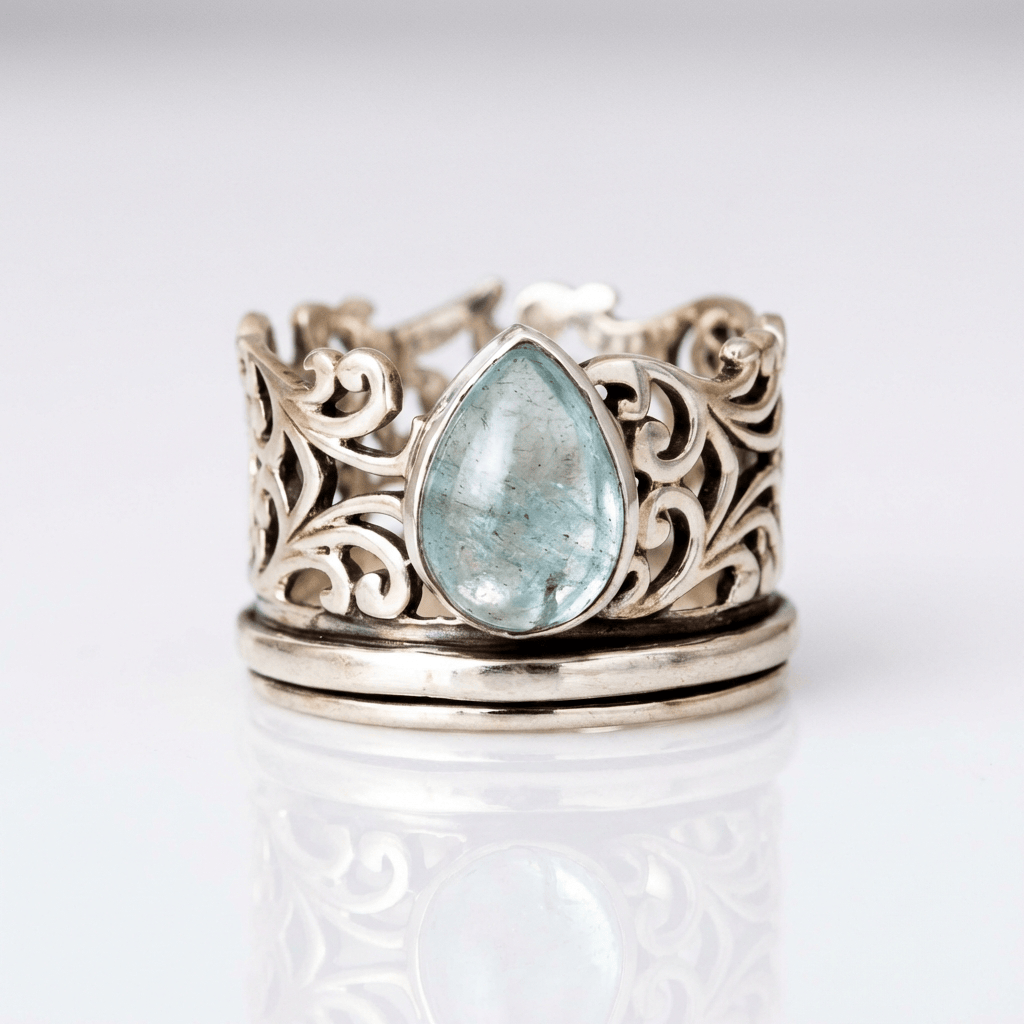 ANELLO VINTAGE IN LABRADORITE ARGENTATA