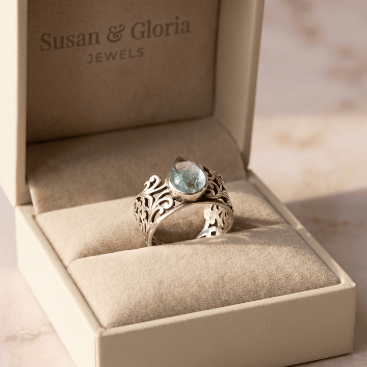 ANELLO VINTAGE IN LABRADORITE ARGENTATA