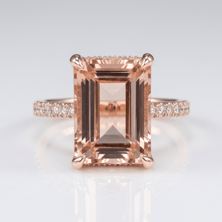 ANELLO IN MORGANITE ROSE GOLD PAVE