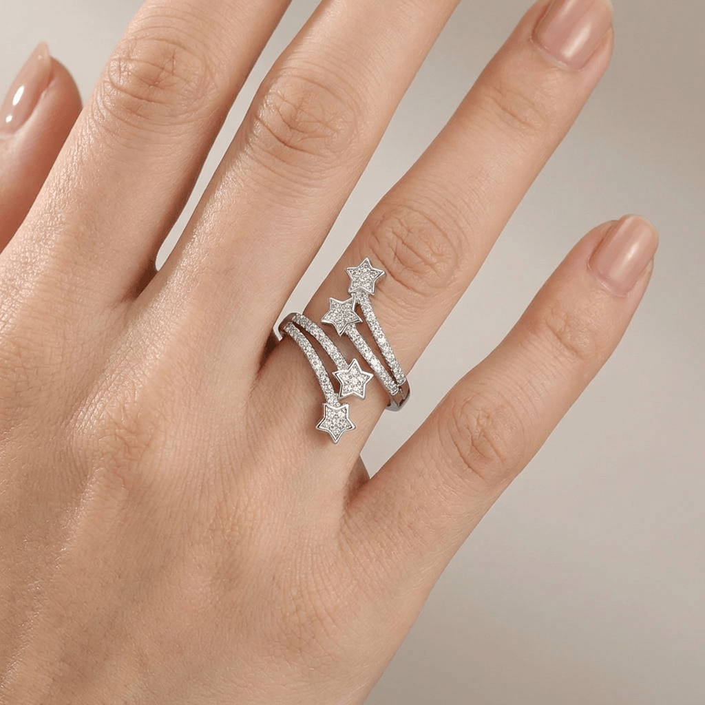 WRAP IN ZIRCONIA ARGENTO - (REGOLABILE)