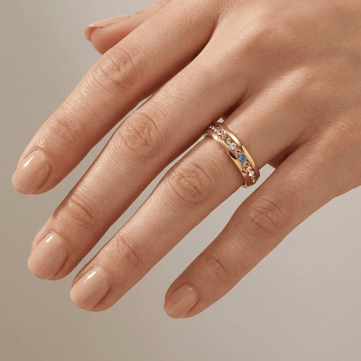 ANELLO ETERNITY IN CRISTALLO COLORATO