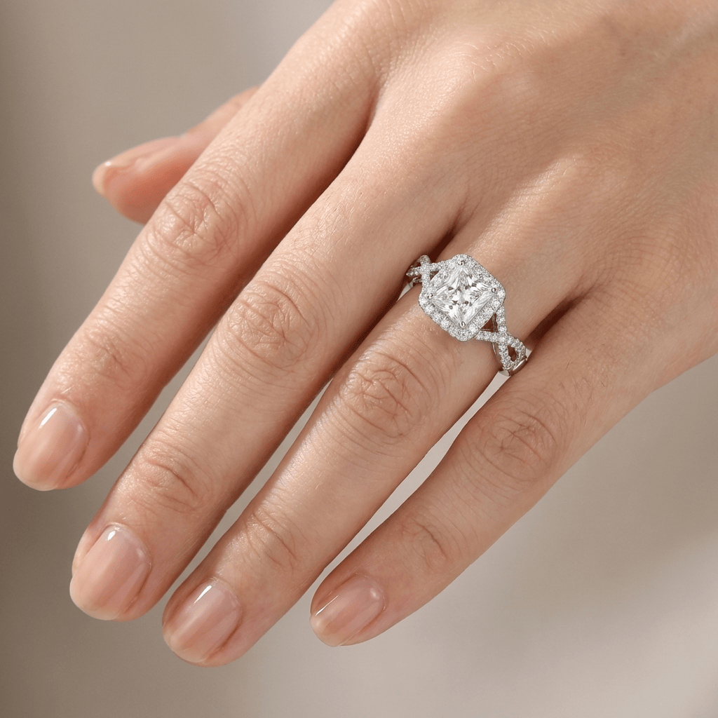 ANELLO TRILOGY CON Zirconia CUSCINO ARGENTO