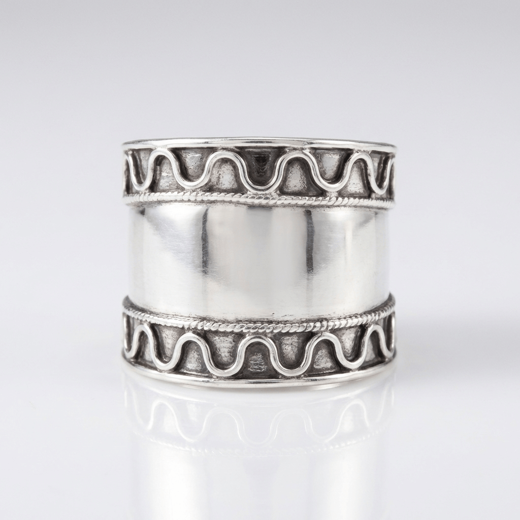 ANELLO STRIATO color argento