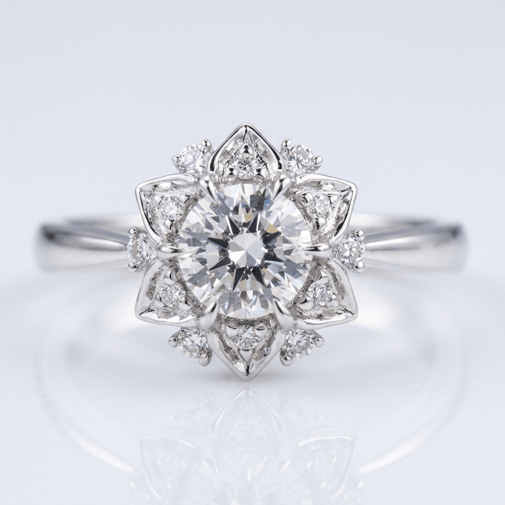 ANELLO LEGGERO LOTUS IN ZIRCONIA ARGENTATA