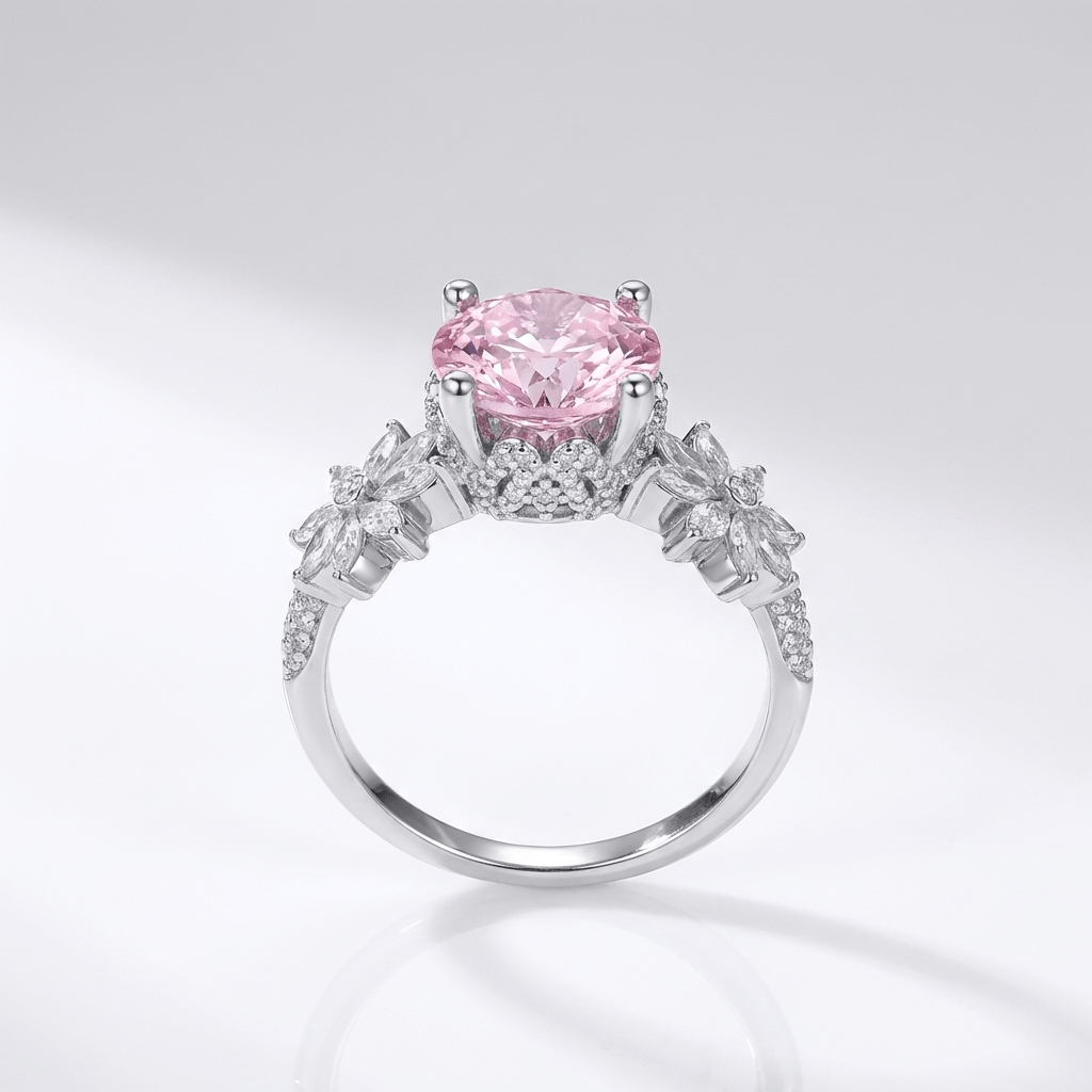ANELLO SOGNO SAKURA IN ZIRCONIA ROSA