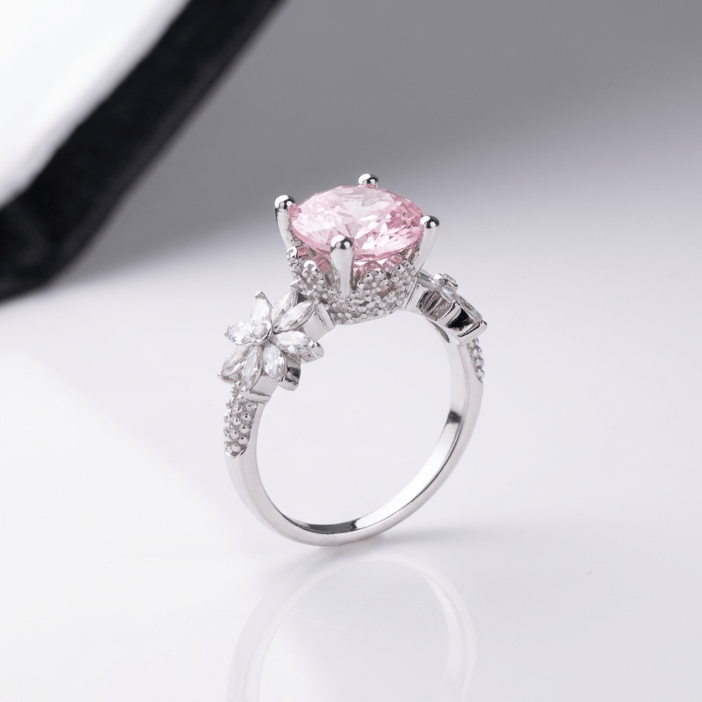 ANELLO SOGNO SAKURA IN ZIRCONIA ROSA