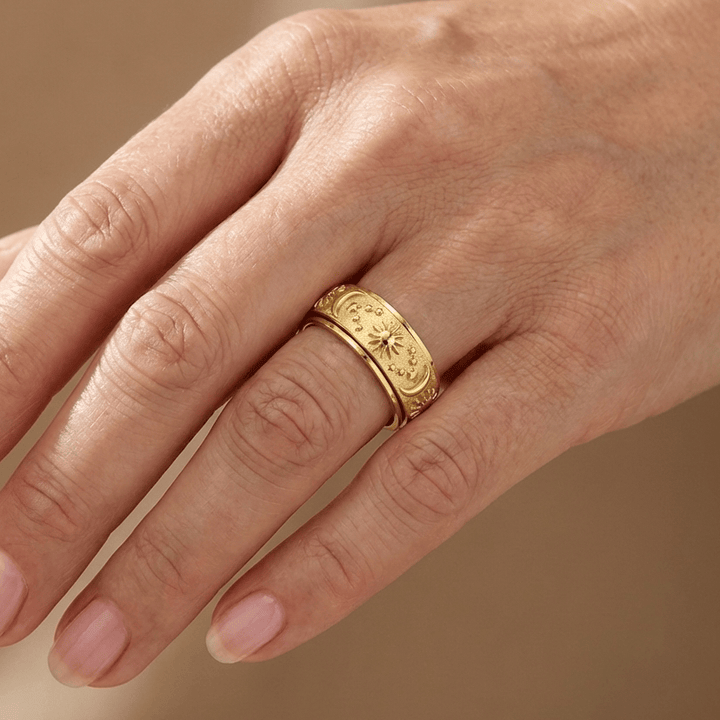 ANELLO CELESTE ROTATIVO color oro