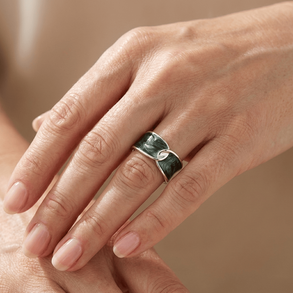 ANELLO DOPPIO IN GIADA - (REGOLABILE)