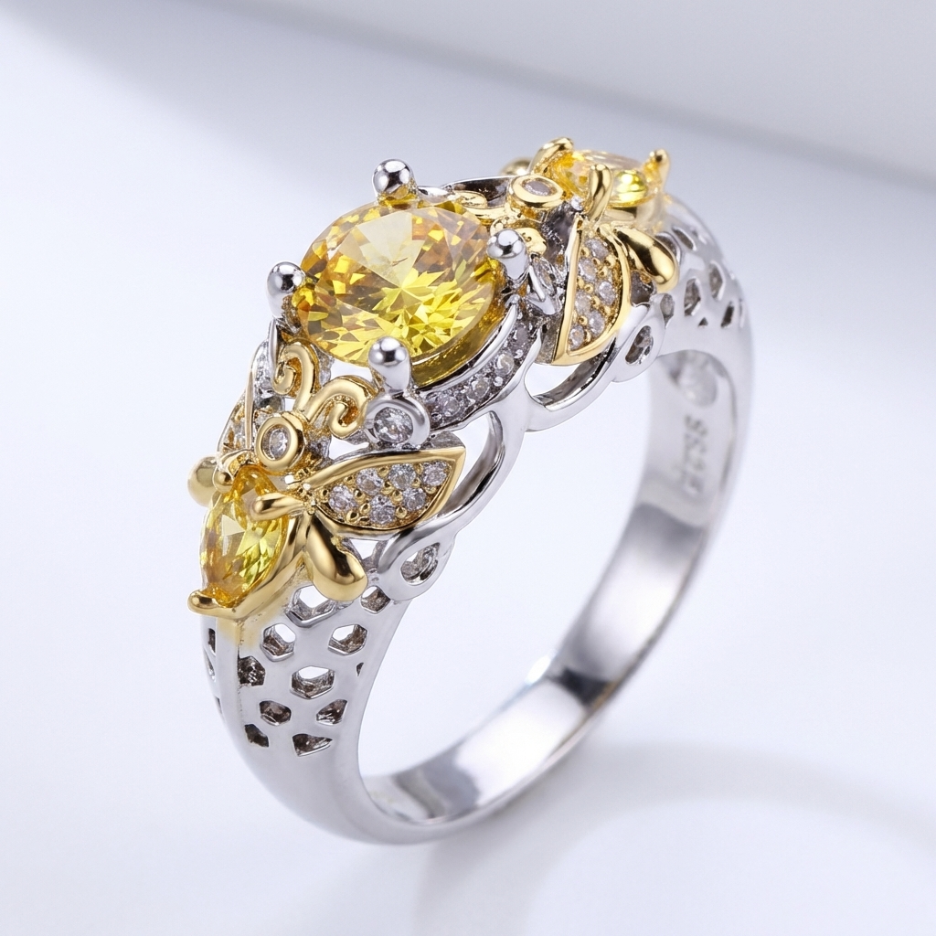 ANELLO CORONA FIORE D'ORO