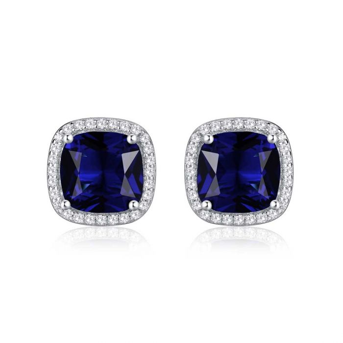 Orecchini Quadrati di Pietra Blu