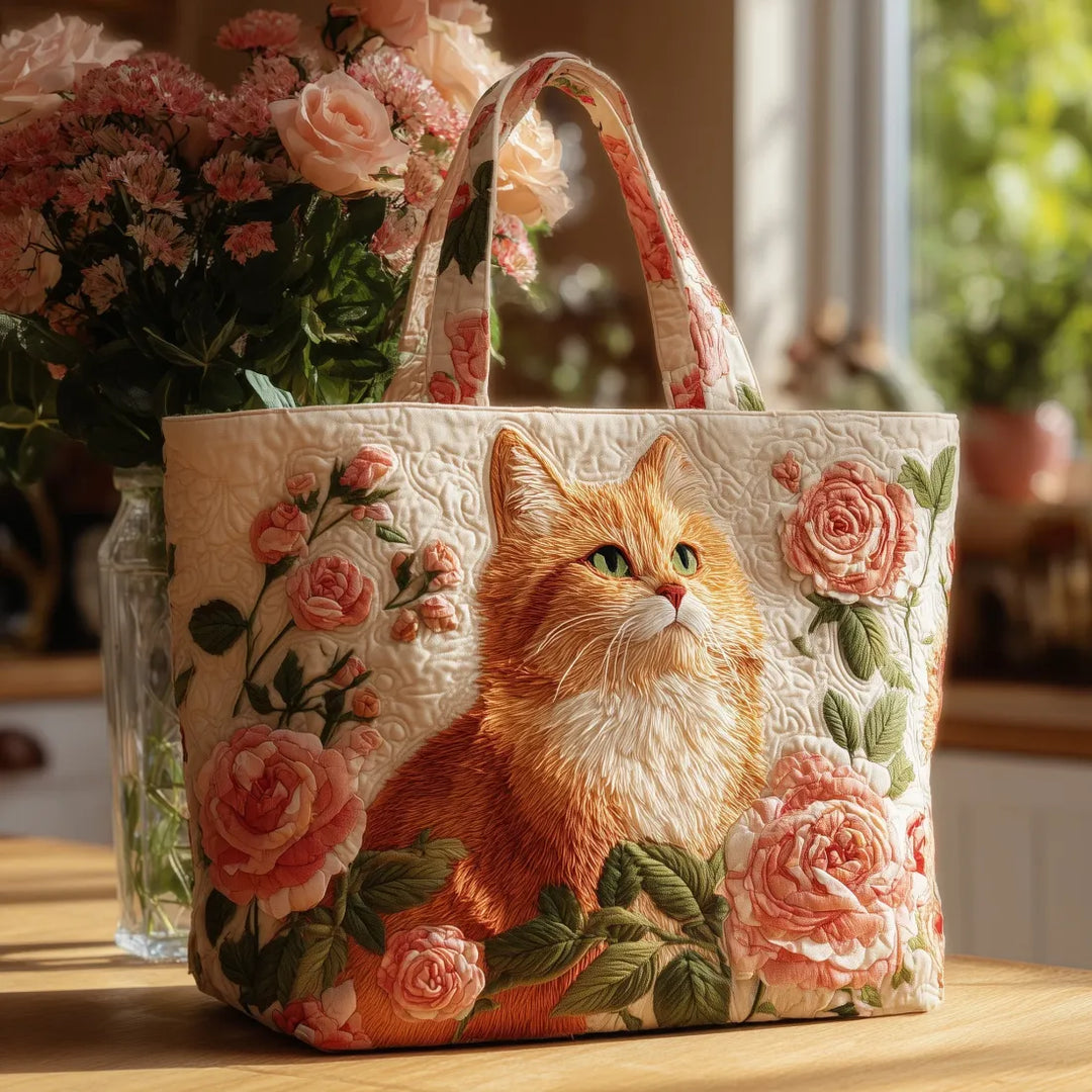 Borsa Artigianale | Il Gatto Marrone e la Rosa