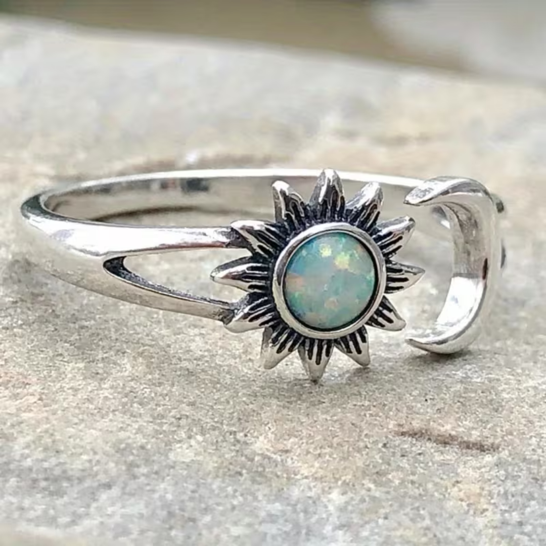 Anello Vintage Sole & Luna Opale