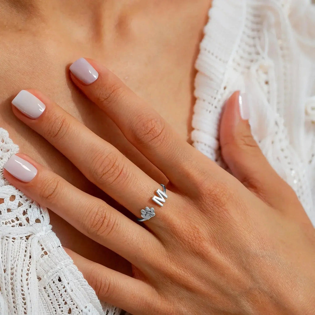 Anello Personalizzato con Iniziale dell'Animale