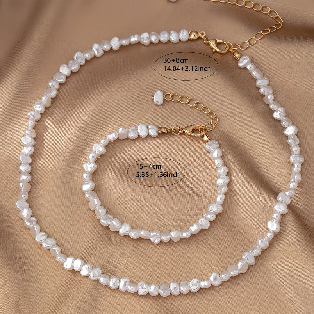 Set Collana e Bracciale in Perle Barocche