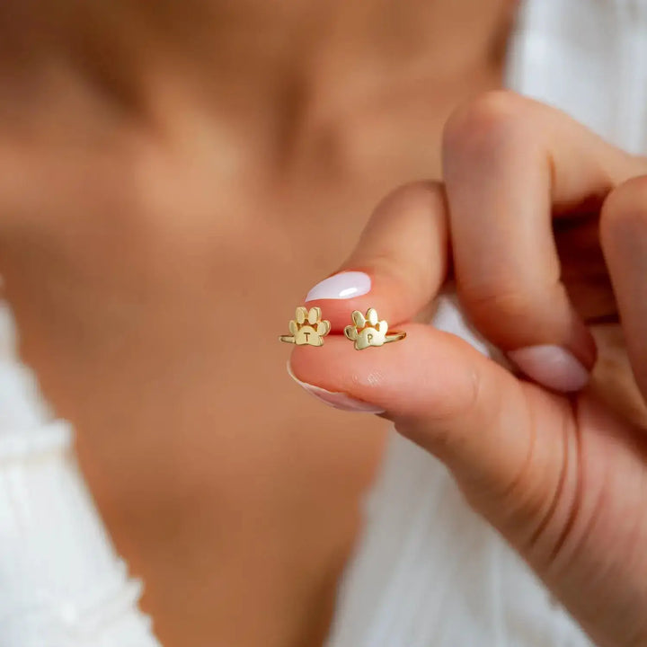 Anello Personalizzato con Iniziale dell'Animale