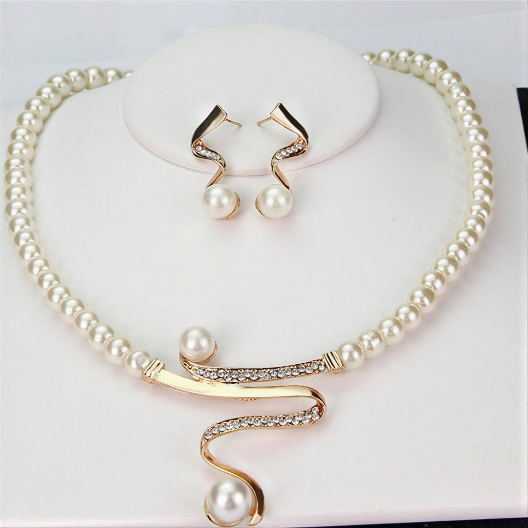 Set di gioielli Elegante Wave Pearl