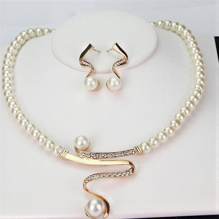 Set di gioielli Elegante Wave Pearl
