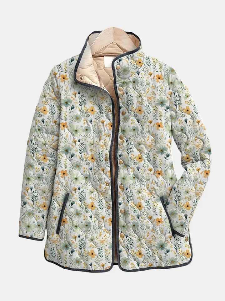 Nola | Giacca Trapuntata Stampata con Fiori
