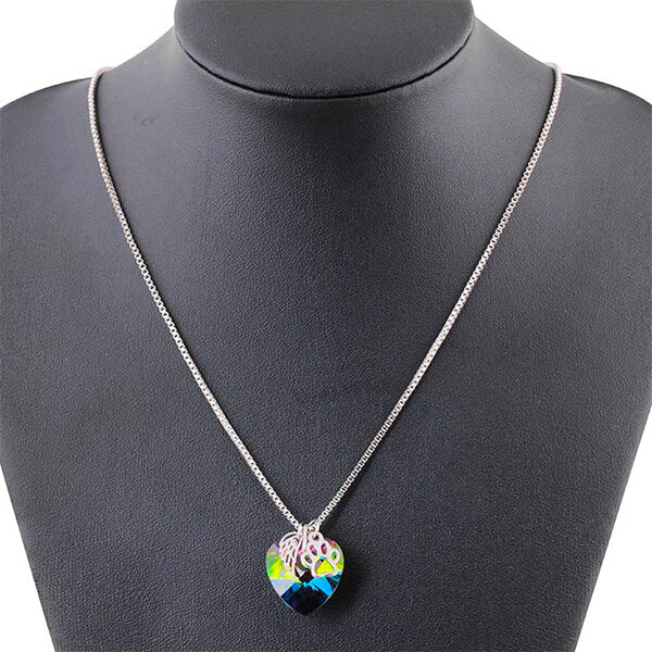 Collana Memoriale Arcobaleno con Ciondolo a Cuore