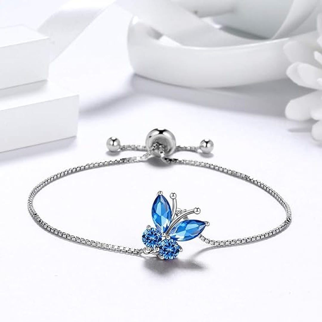 Bracciale Farfalla Pietra Blu