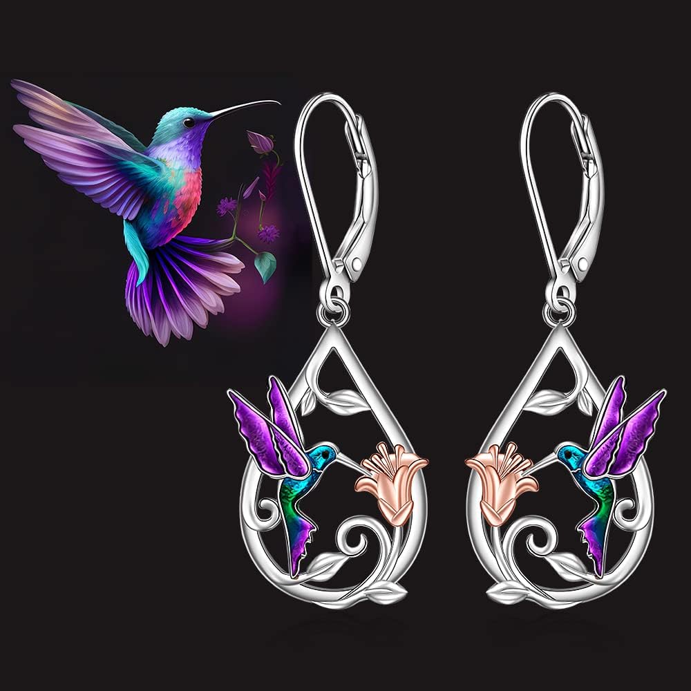 Bellissima Collana Colibrì per Donne con Orecchini Bonus