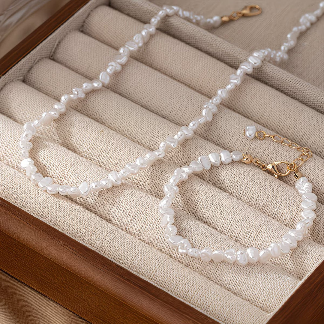 Set Collana e Bracciale in Perle Barocche