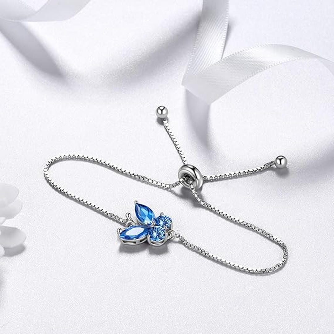 Bracciale Farfalla Pietra Blu