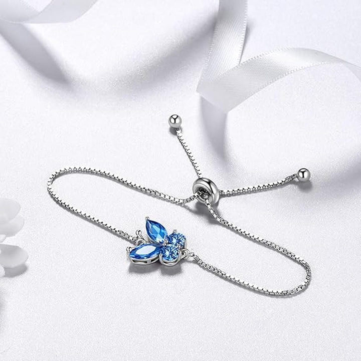 Bracciale Farfalla Pietra Blu