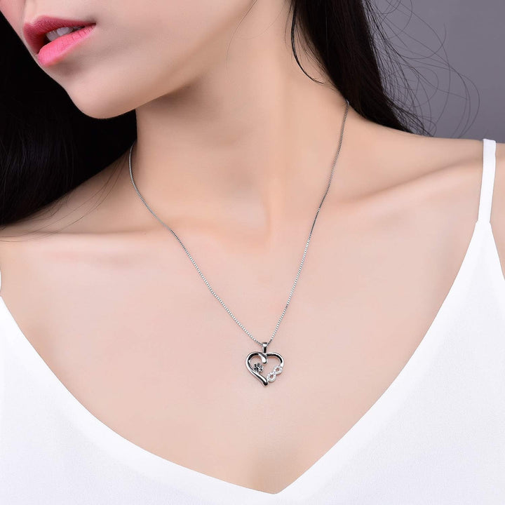 Collana con Zampa e Cuore con Charm Infinito