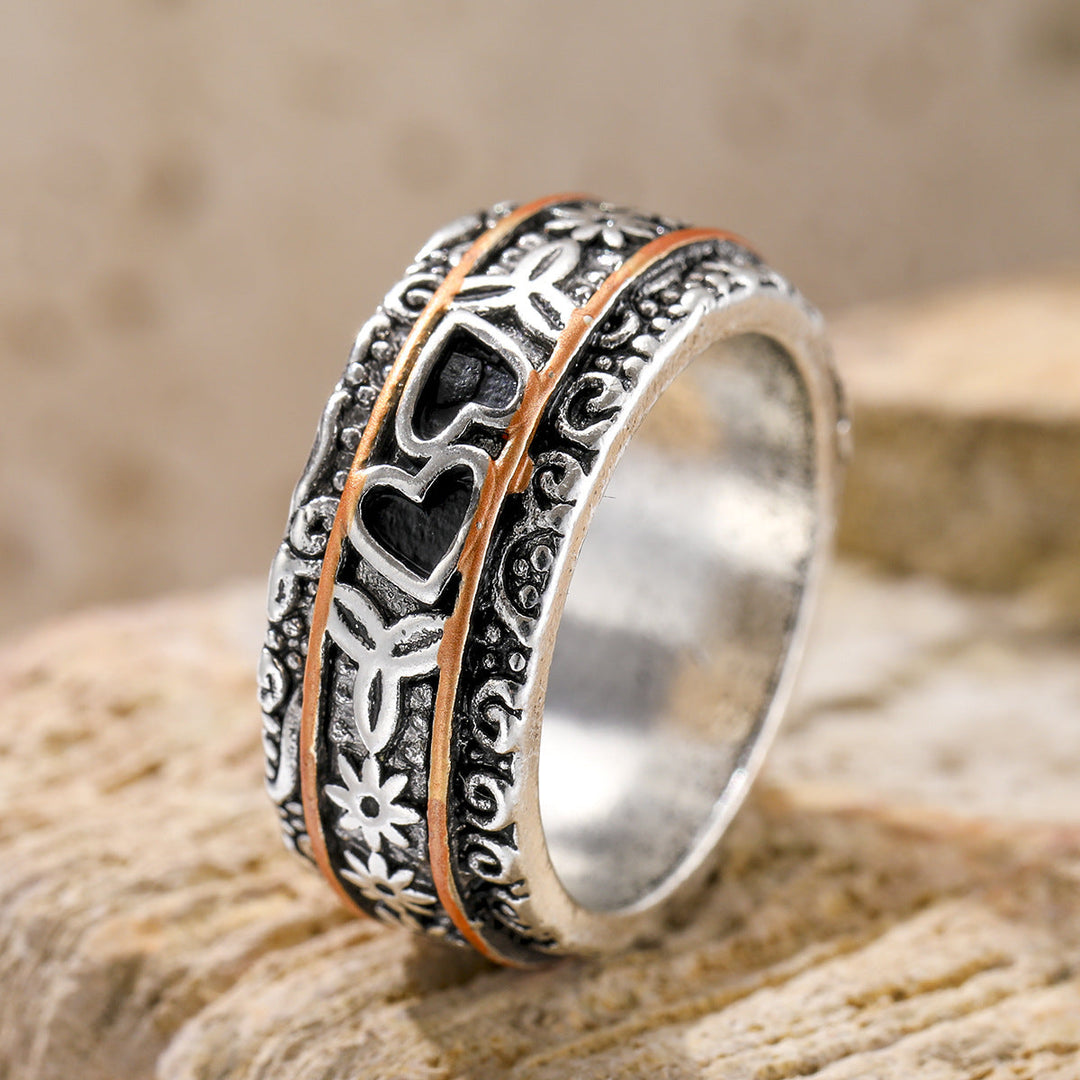 Anello in Argento Inciso Heritage