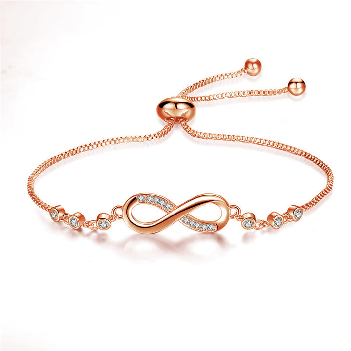 Bracciale Infinito Regolabile color argento