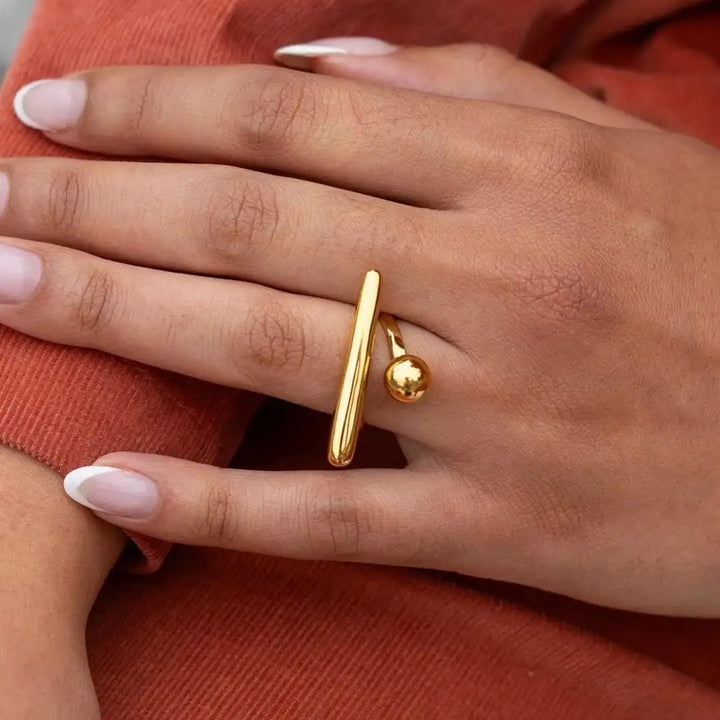 Anello Regolabile color oro con Stella Senza Tempo