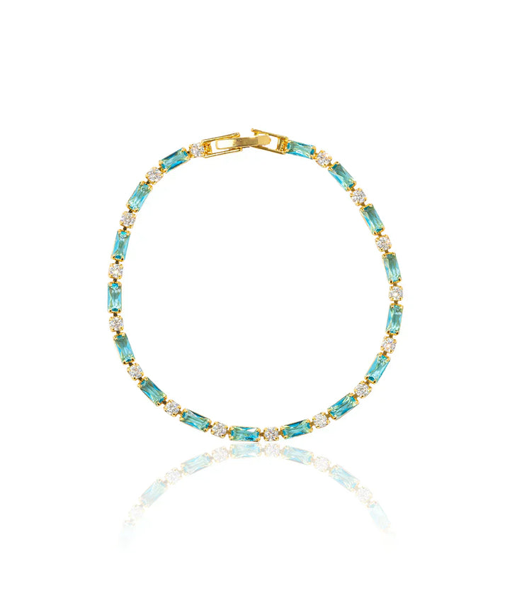 Bracciale in Pietra Turchese Naturale | Oro