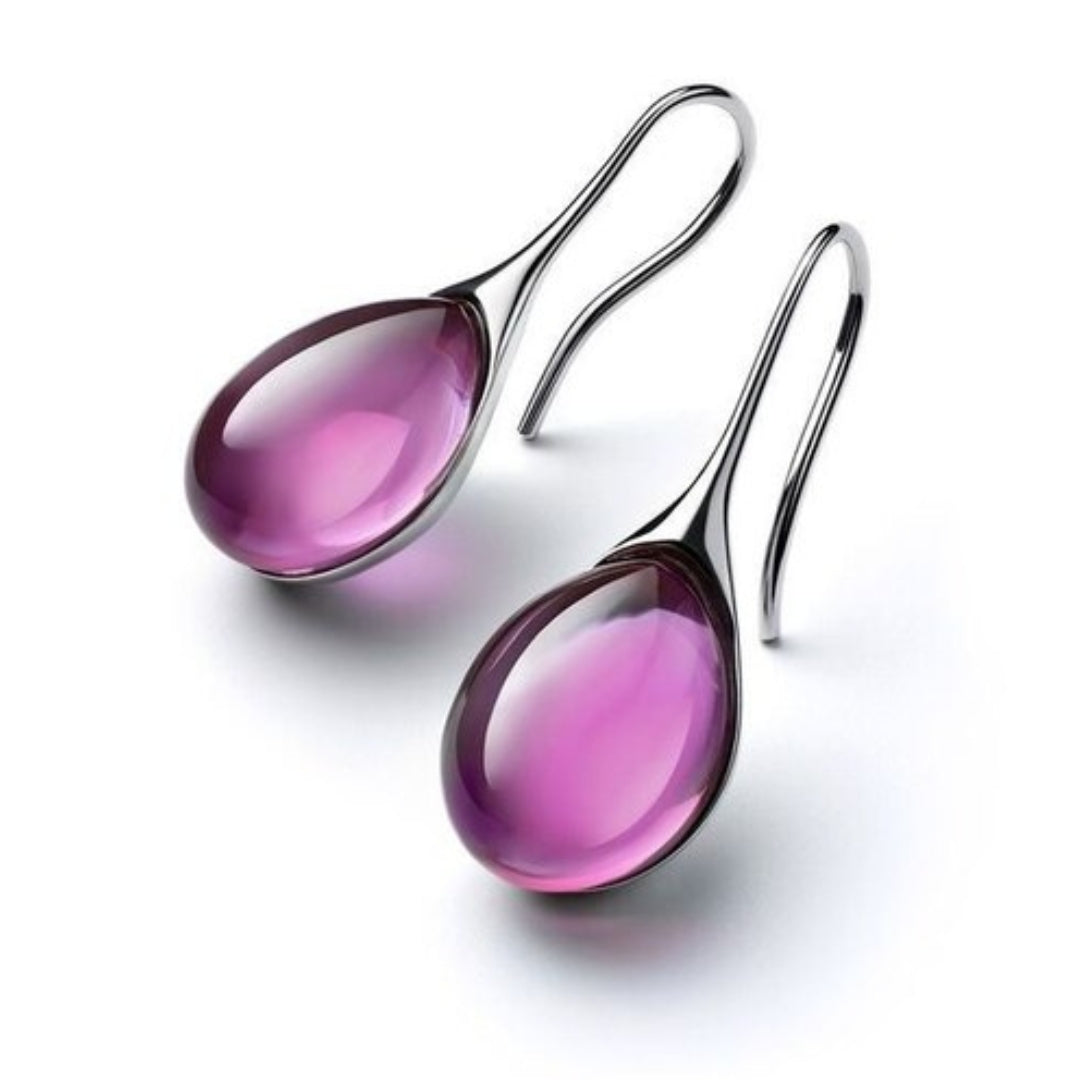 Orecchini a Goccia in Cristallo Oro e color argento