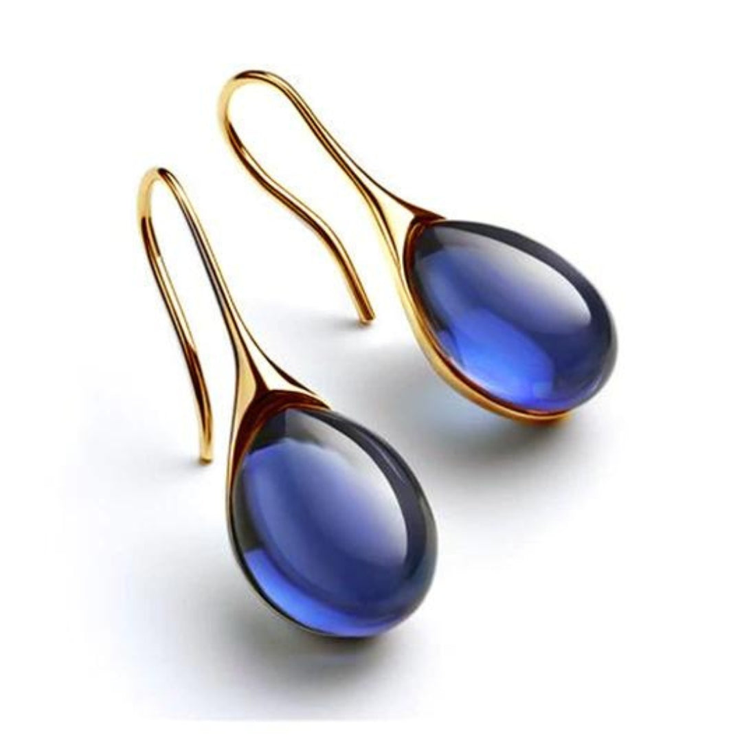 Orecchini a Goccia in Cristallo Oro e color argento