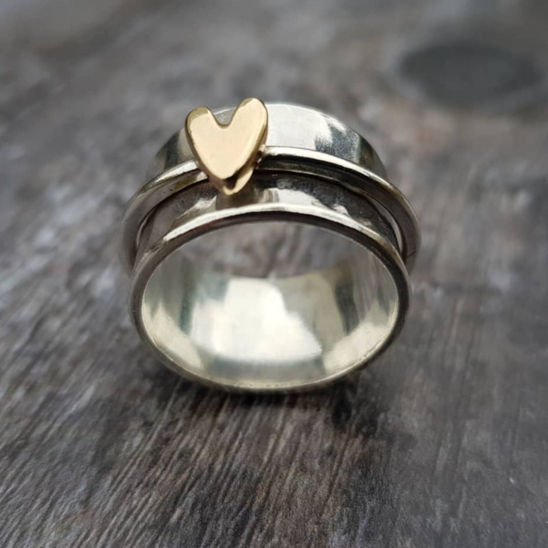 Mely - Anello color argento Cuore color oro