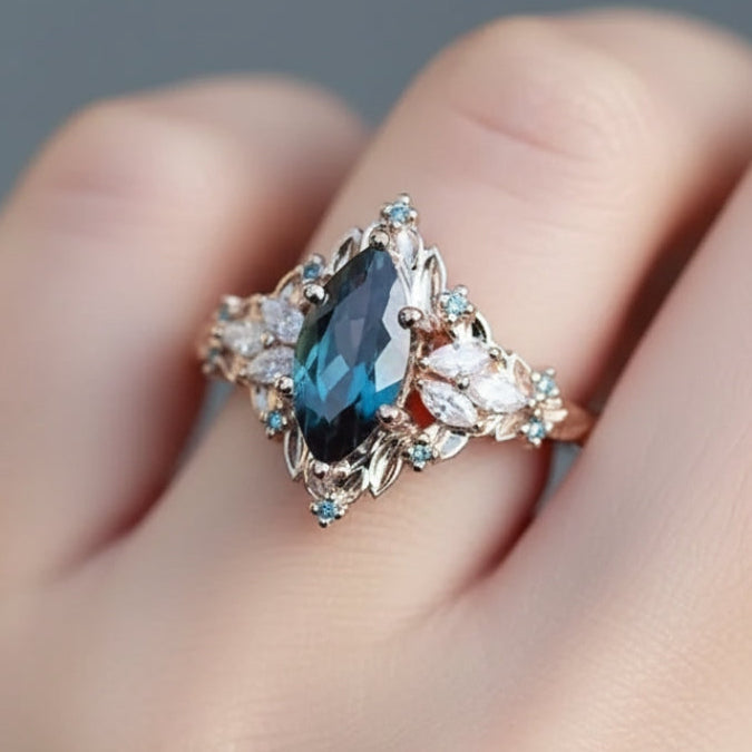 Anello Esotico Cristallino Blu