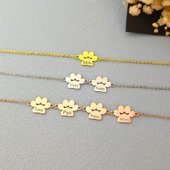 Braccialetto Personalizzato con Nome di Zampa